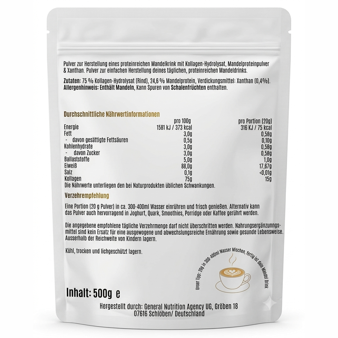Barista-Kollagen-Mandel-Drink – Dein Barista-Upgrade