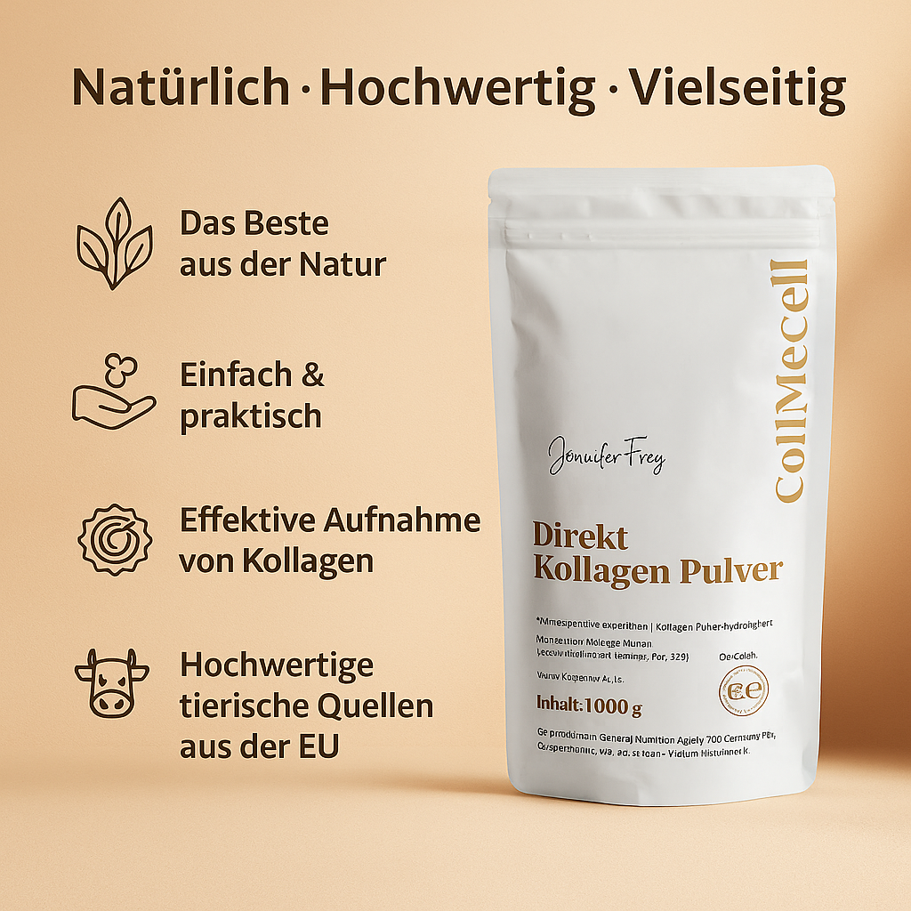 Direct Kollagen Hydrolisat Peptide Pulver - Original Kollagen CollMeCell 2000 Dalton