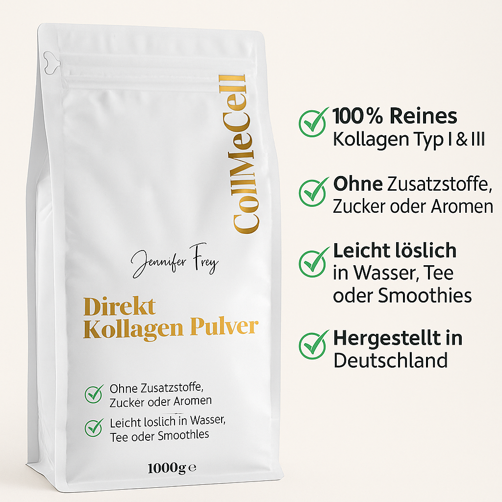 Direct Kollagen Hydrolisat Peptide Pulver - Original Kollagen CollMeCell 2000 Dalton