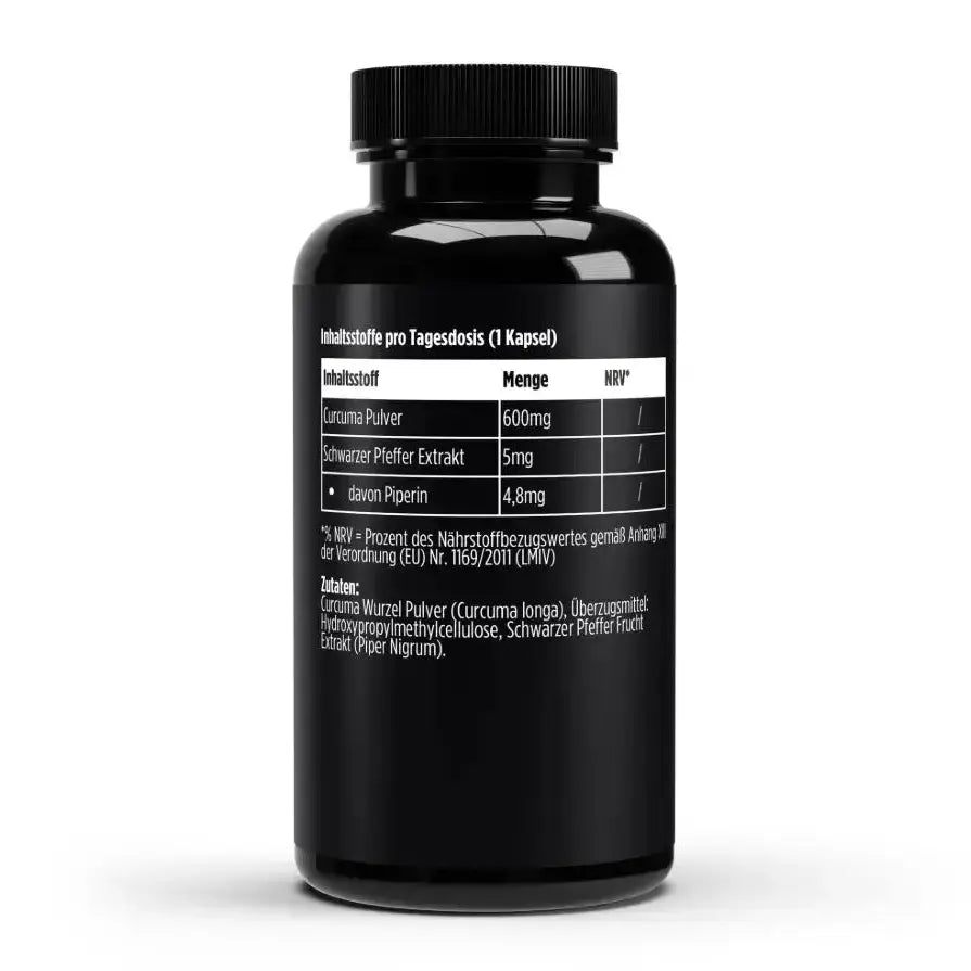 Curcumin Kurkuma Kapseln mit Piperin Bioverfügbarkeit 60 Kapseln