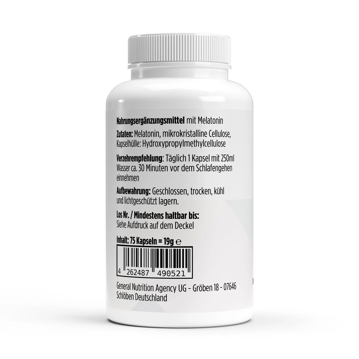Melatonin 75 Kapseln Schlafsupport natürliche Nachtruhe