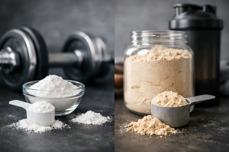 Kreatin oder Proteinpulver - der Unterschied