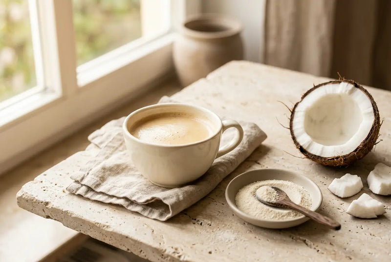 Kaffeecremepulver: Kaffee mit Kokos und Kollagen verfeinern
