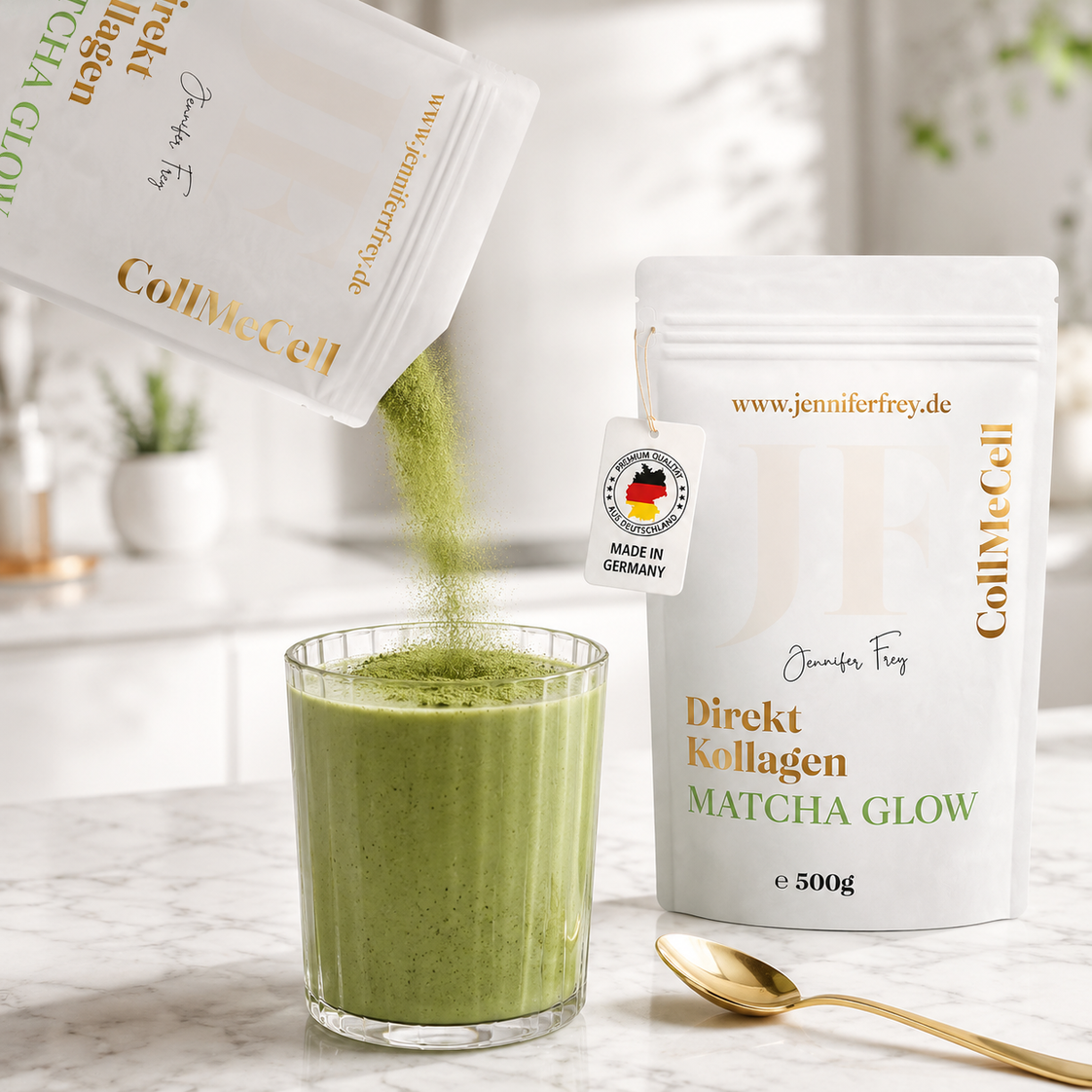 CollMeCell Matcha Glow Direktes Kollagenhydrolysat Peptide