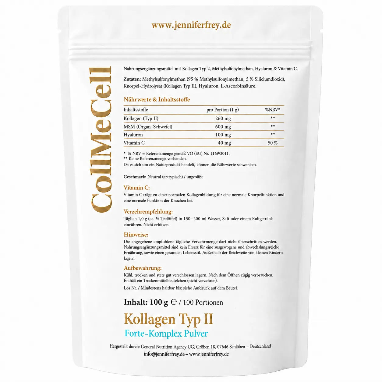 Kollagen Typ II FORTE MATRIX Gelenkkomplex Pulver