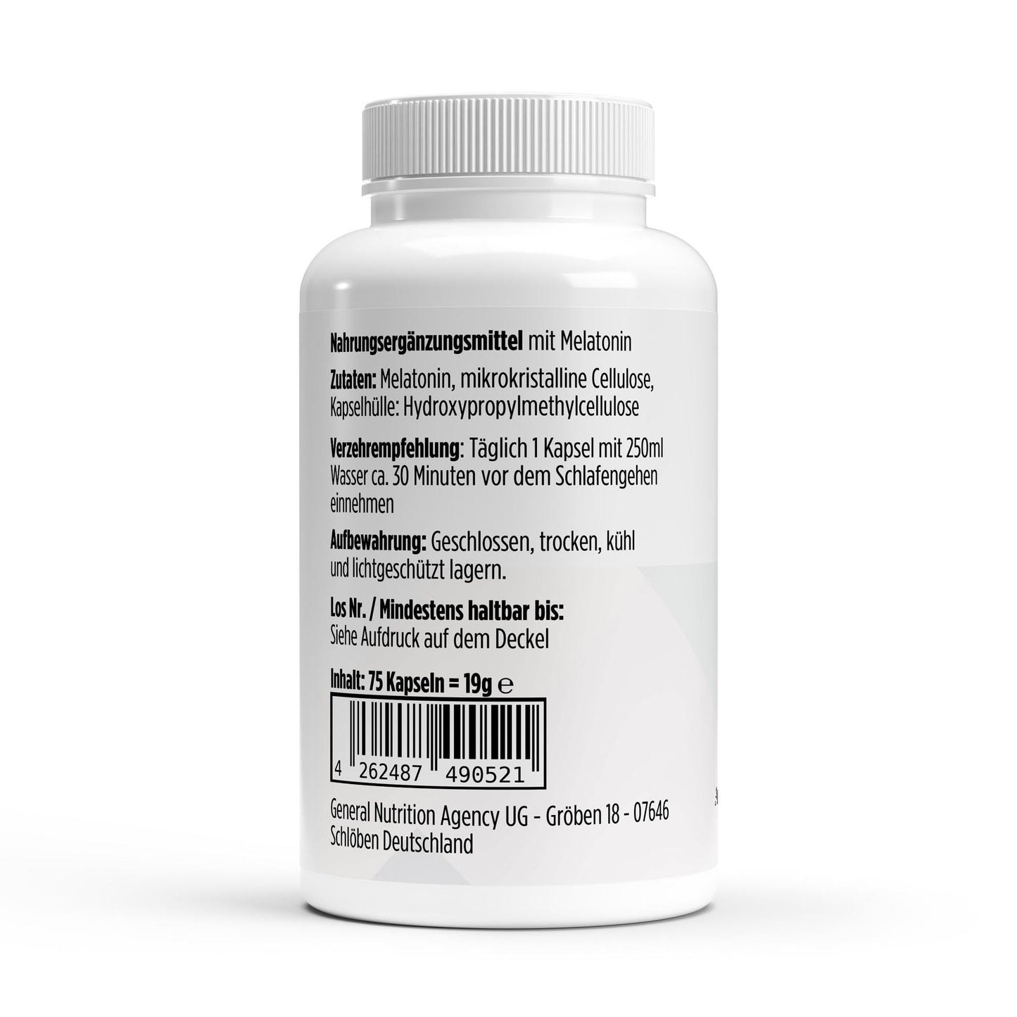 Melatonin 75 Kapseln Schlafsupport natürliche Nachtruhe 