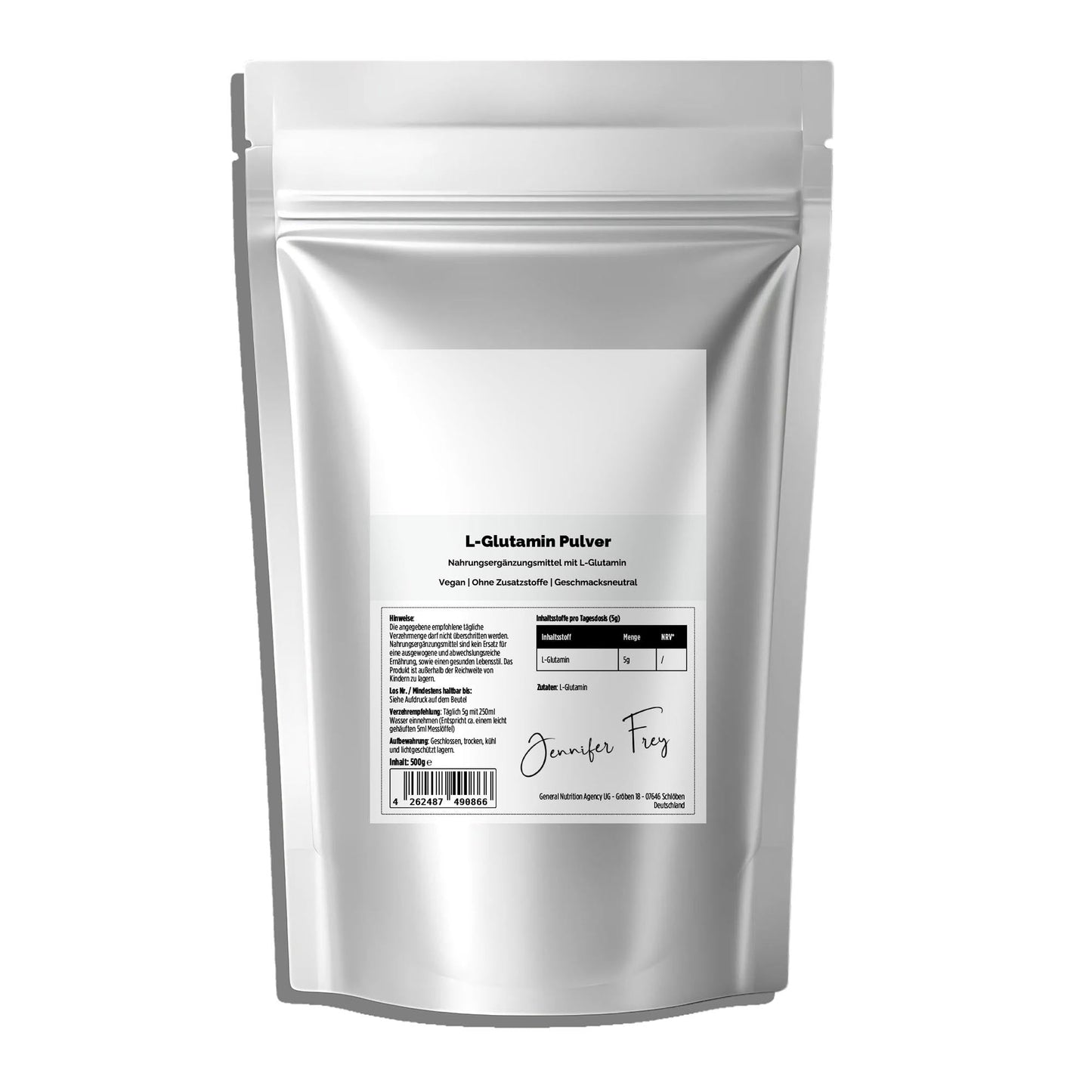 L-Glutamin Pulver Doypack - 500g 