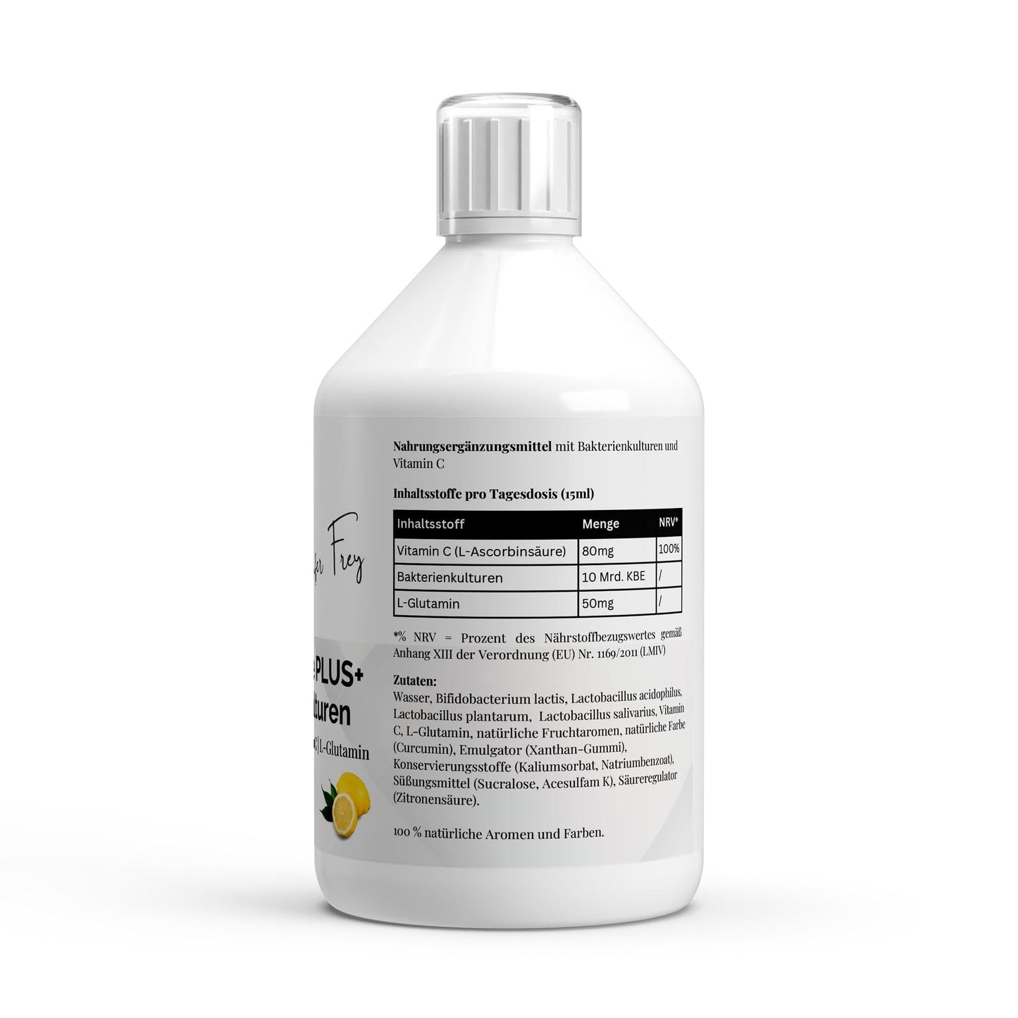 Bakterienkulturen Shots 500ml Verdauung Support - Probiotische Lemon Shots 