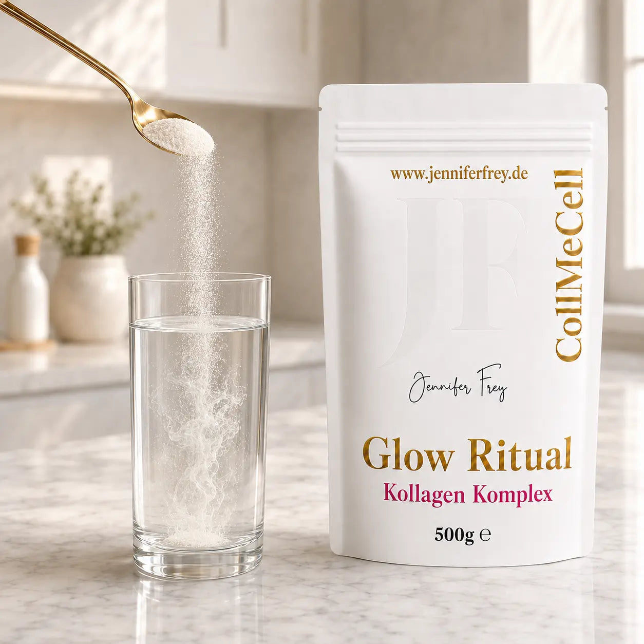 Kollagen Pulver Hyaluron | INTENSE GLOW RITUAL mit Hyaluron, Biotin, Q10 & Vitamin C