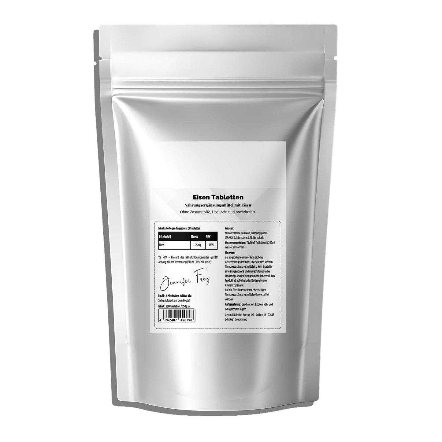 25mg Eisen Bisglycinat - 500 Tabletten