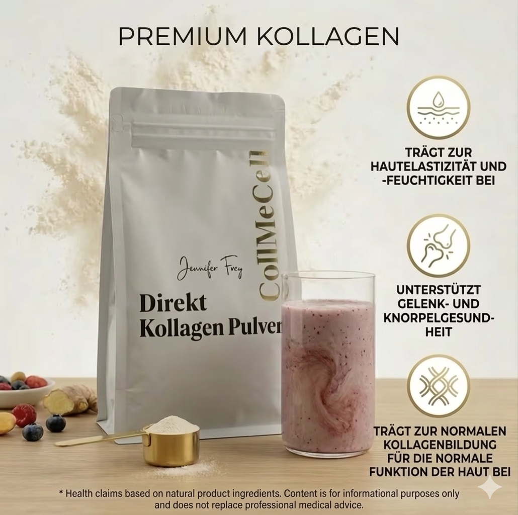 Direkt 100% Kollagen Hydrolisat Peptide Pulver - Original Kollagen CollMeCell - PRE SALE 14 WERKTAGE LIEFERZEIT!!!