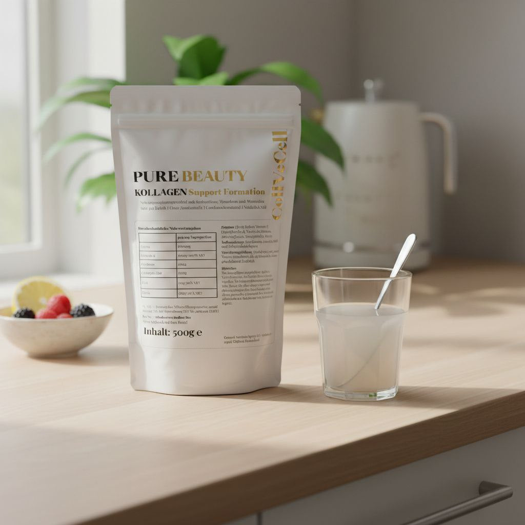 Collagen Premium Support Komplex Pulver 500g – Mit Glycin, Vitamin C, Hyaluronsäure, Zink & Biotin | Vegan | Enthält kein Kollagen