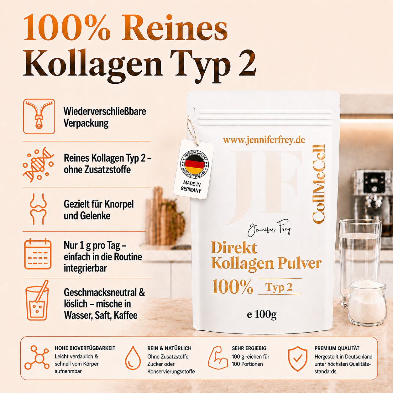 Kollagen Typ 2 für Gelenke Pulver kaufen – reines Knorpel-Collagen