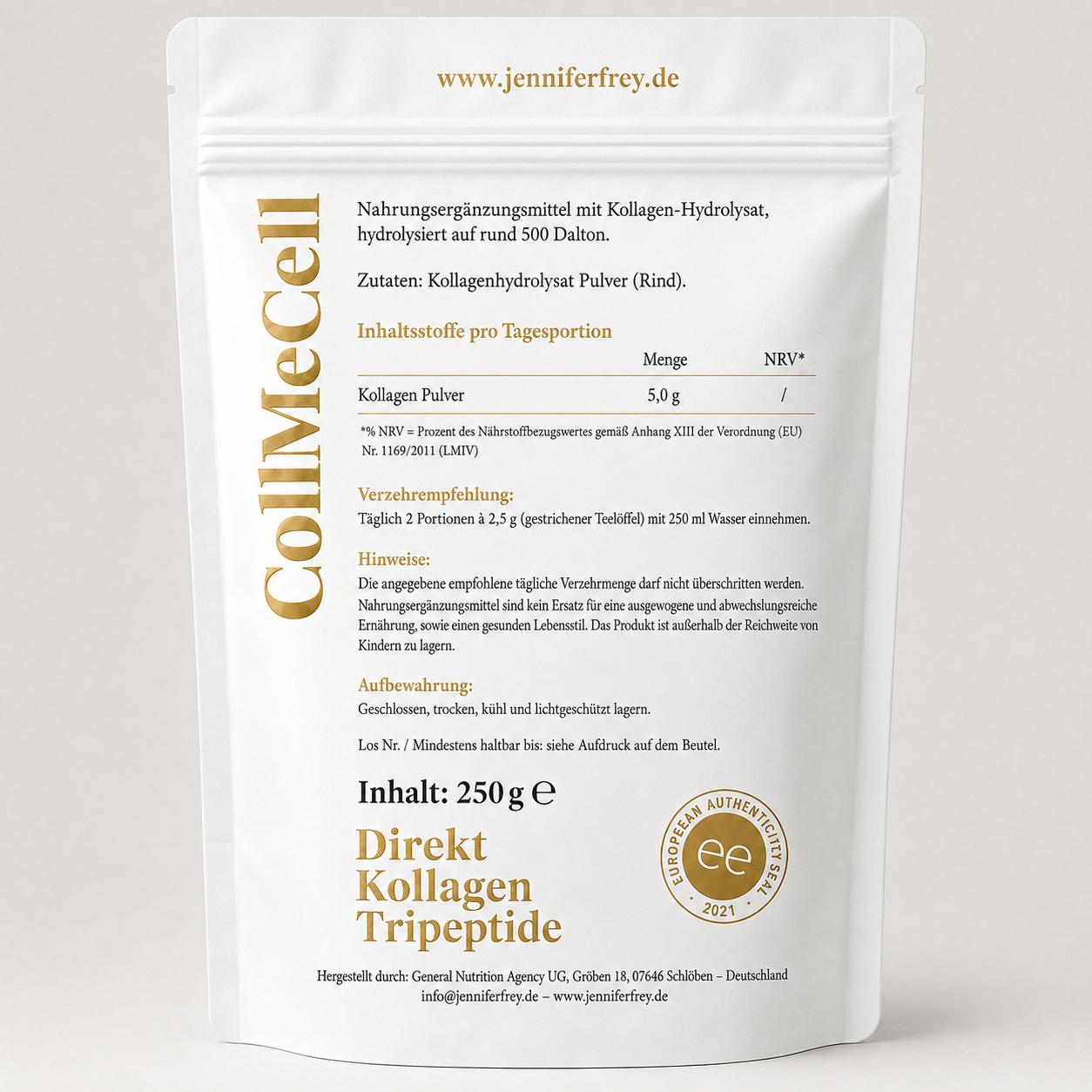 TRIPEPTID Kollagen Pulver ~ 500 Dalton – CollMeCell