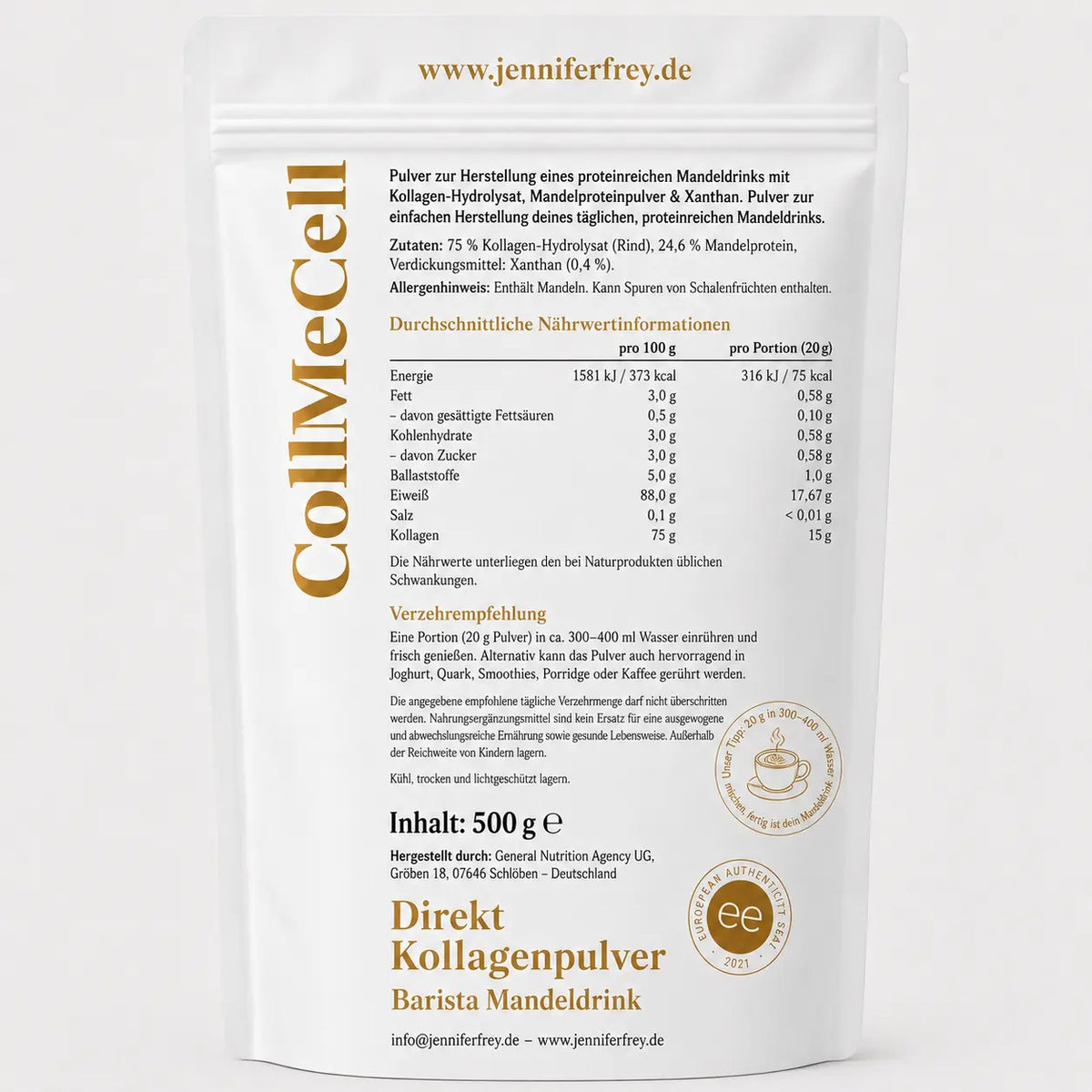 Kollagen Kaffee Barista-Kollagen-Mandel-Drink – Dein Barista-Upgrade Jennifer Frey