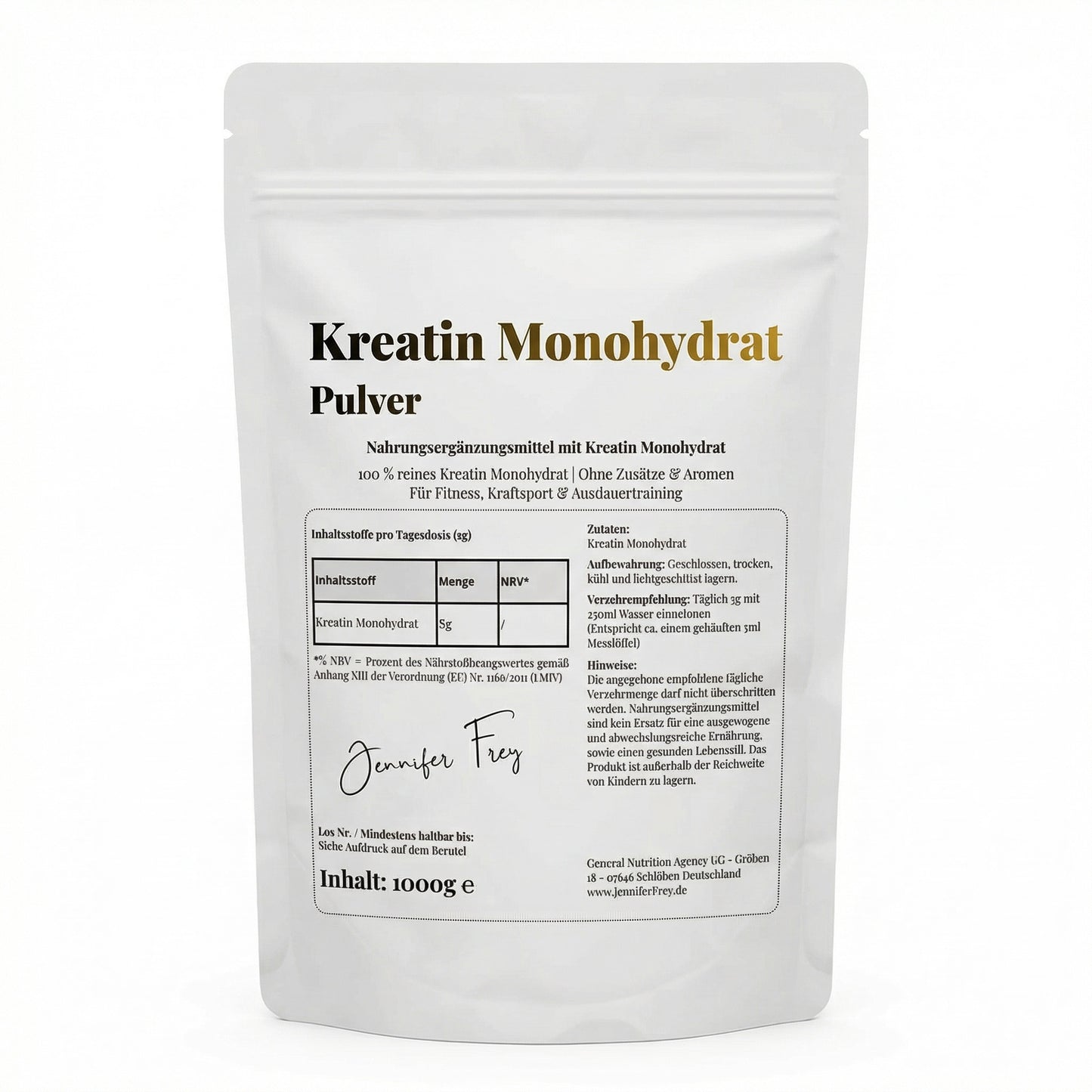 Jennifer Frey Kreatin Monohydrat 