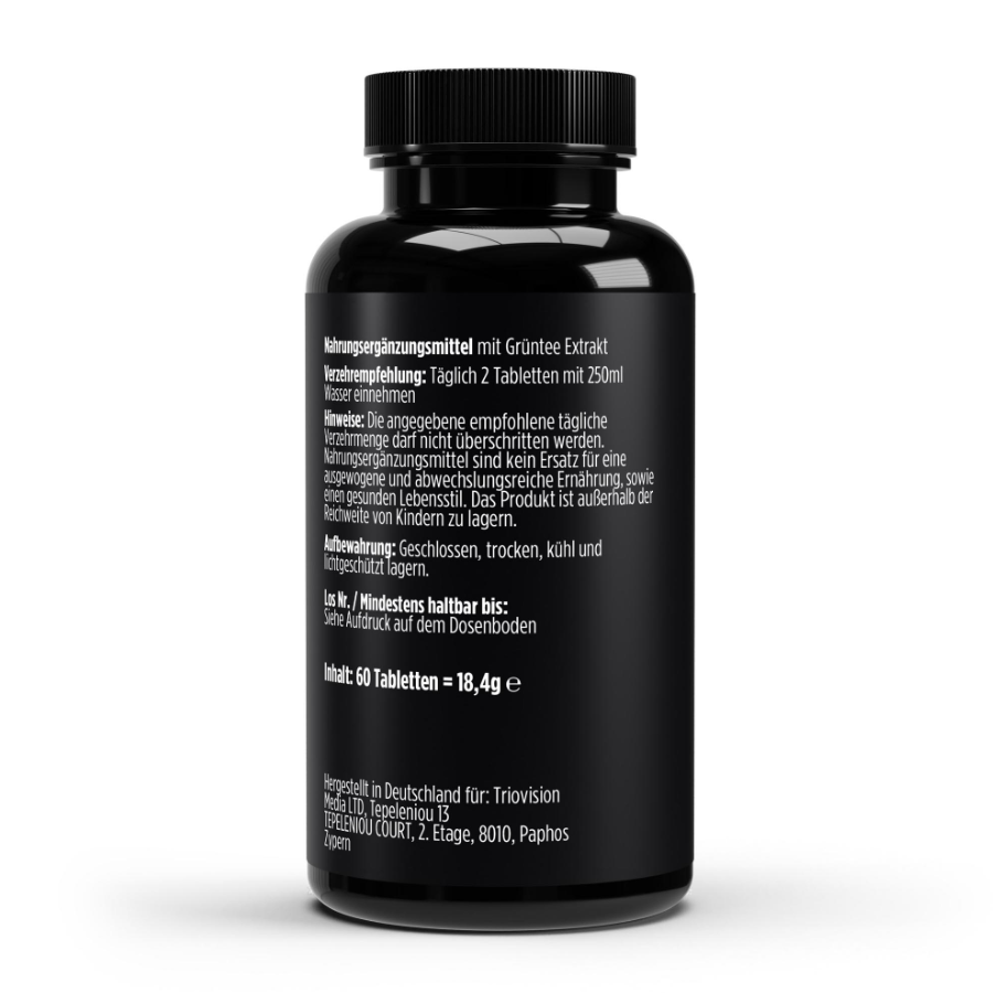 Energie Support Grüntee Extrakt Kapseln Antioxidant Stoffwechsel Unterstützung 60 Stück