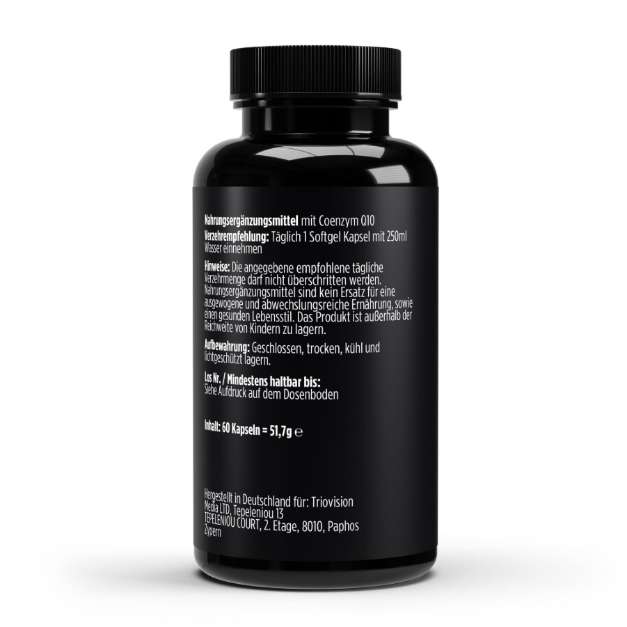 Q10 Coenzyme Softgels Zellenergie Vitalität 60 Kapseln 