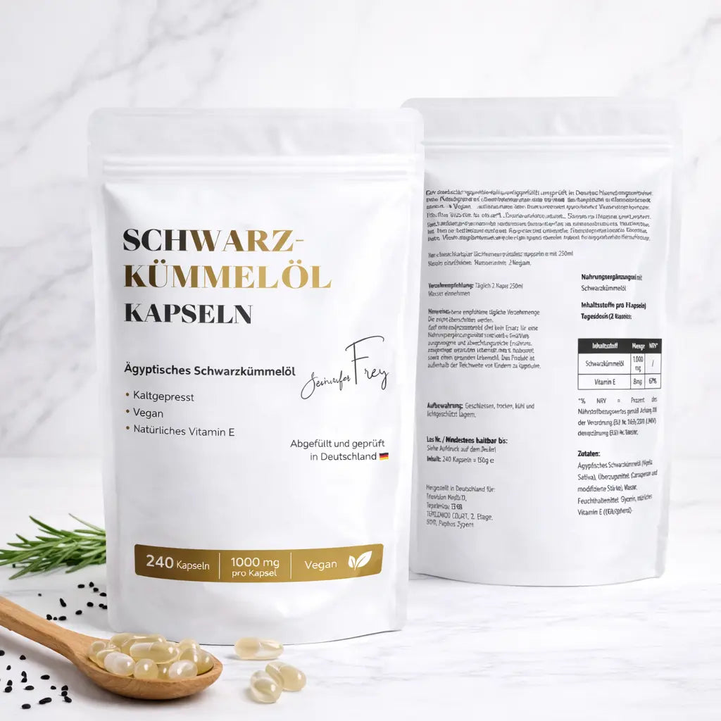Ägyptisches Schwarzkümmelöl - 240 vegane Softgels