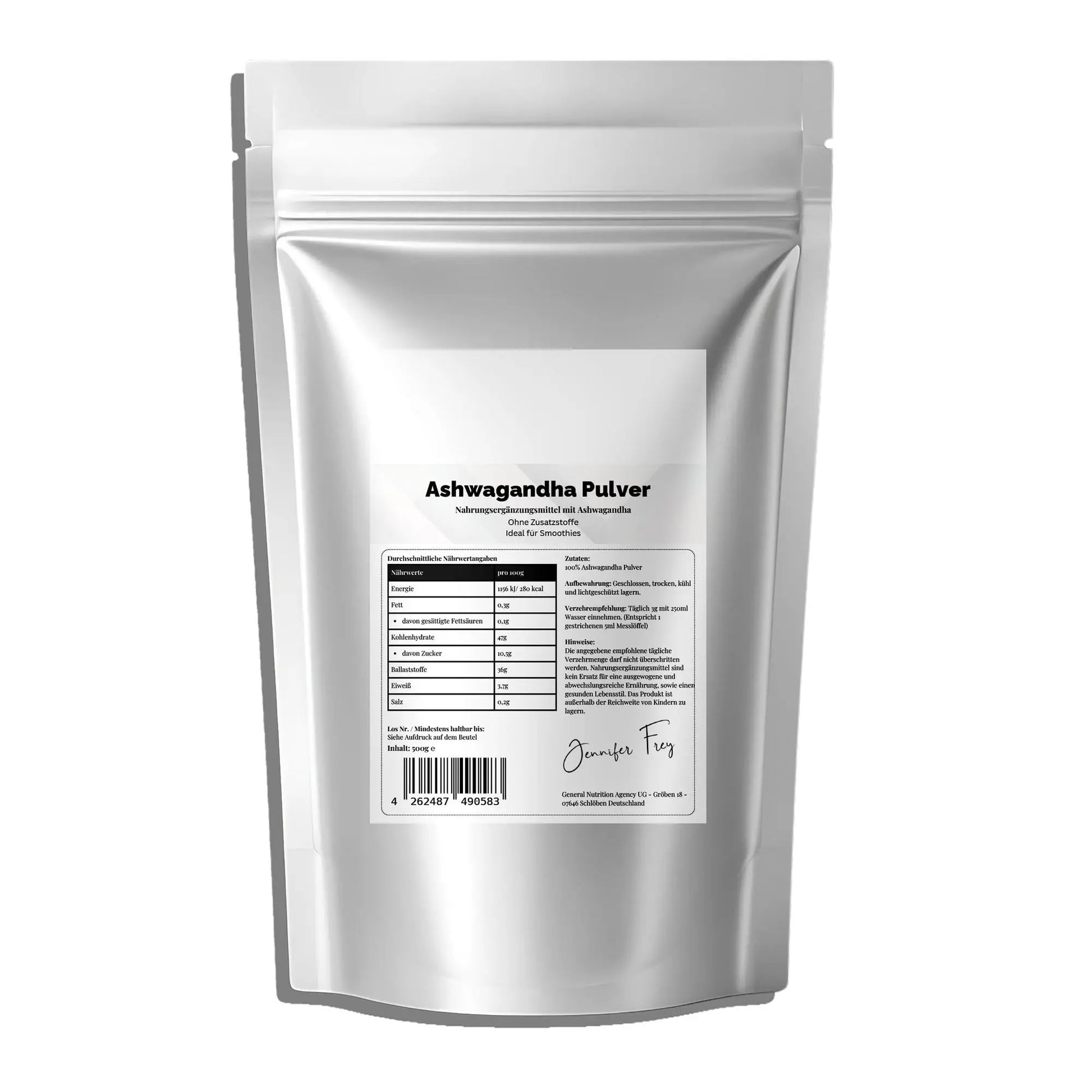 Ashwagandha Pulver - 500g Doypack