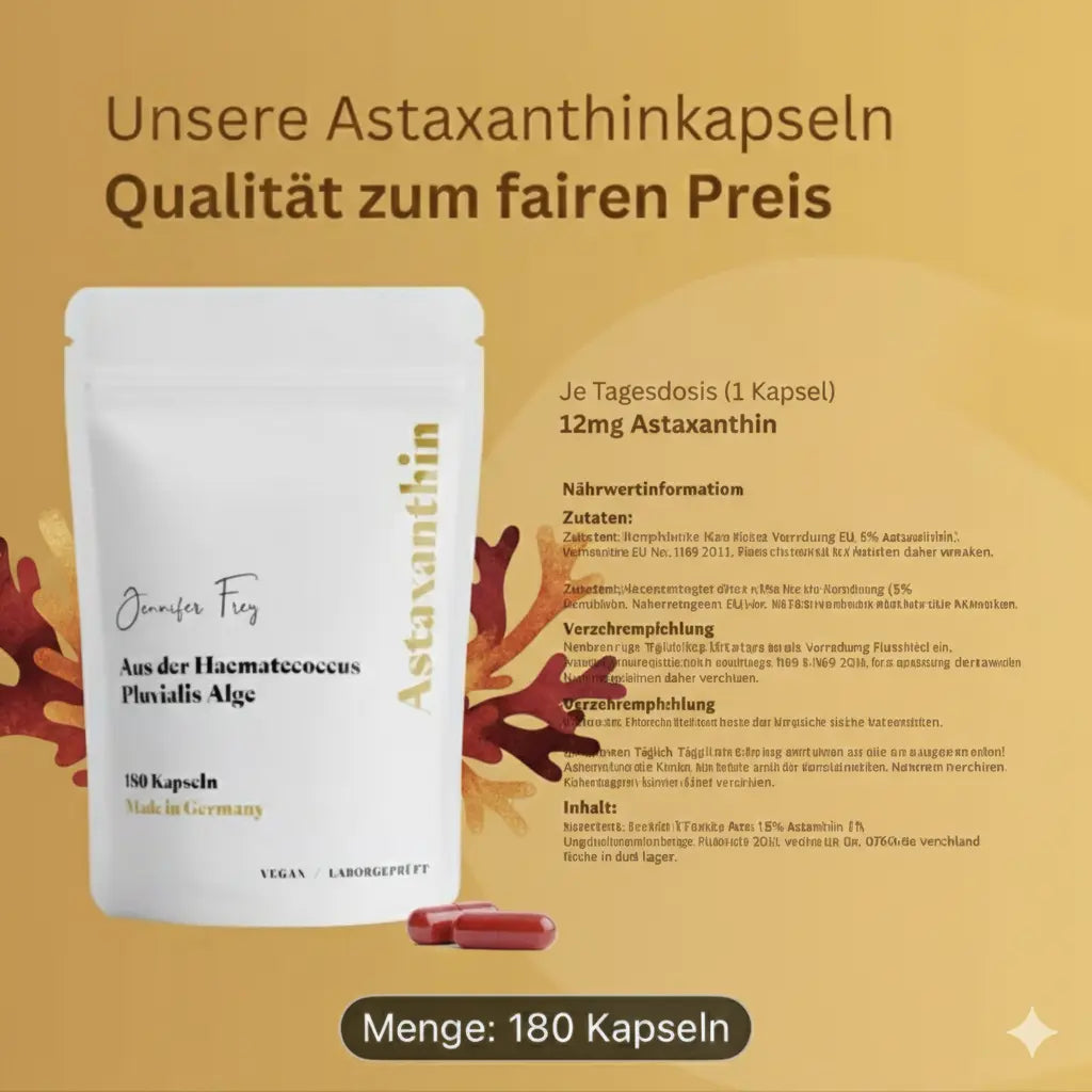 Haut Vitalität Support Astaxanthin 12mg Hochdosiert