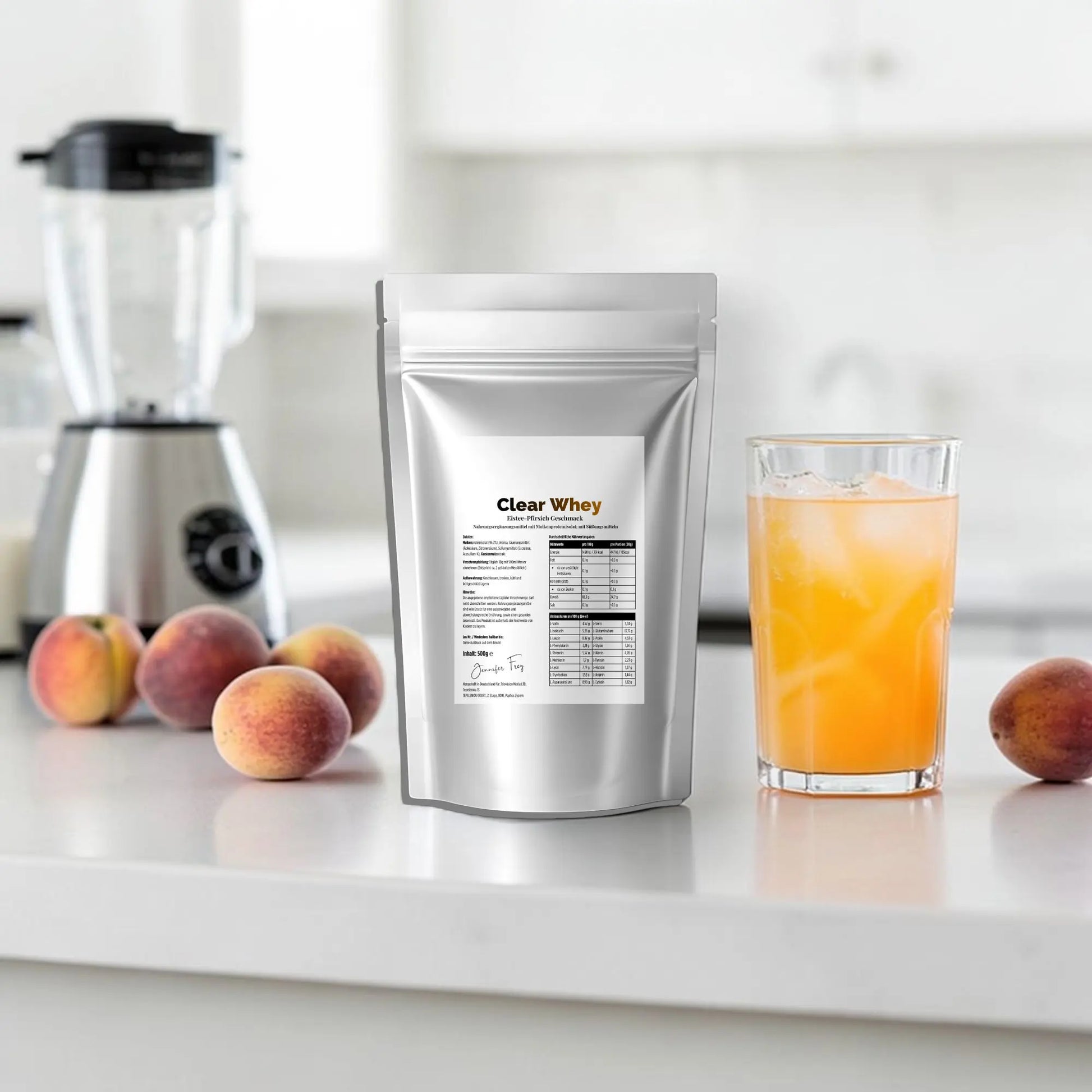 Protein Pulver Eistee Pfirsich 
