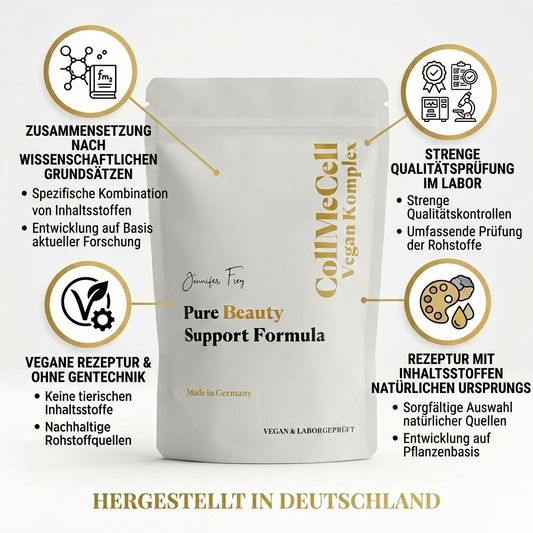 Collagen Premium Support Komplex Pulver 500g – Mit Glycin Vitamin C Hyaluronsäure Zink & Biotin | Vegan | Enthält kein