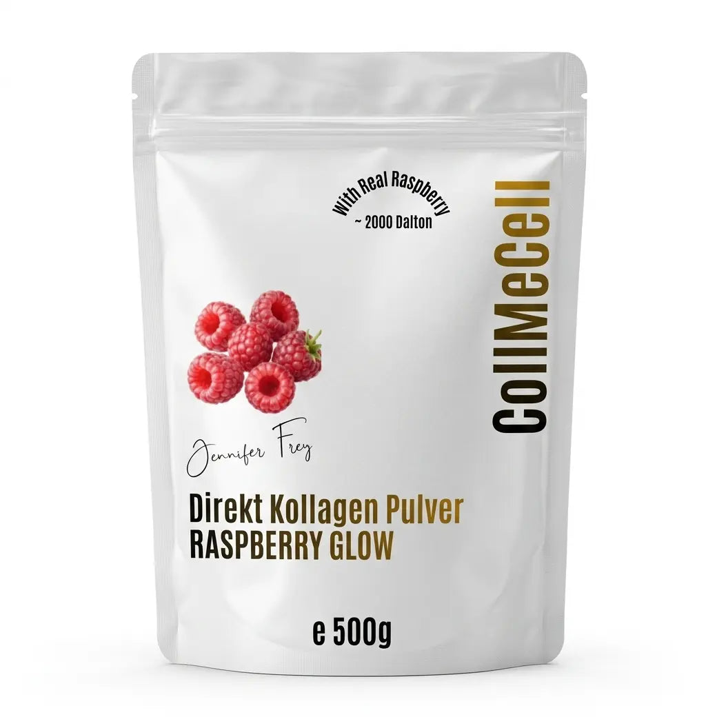 CollMeCell Kollagen-Pulver Raspberry Smoothie Dose mit Himbeer-Geschmack und natürlichem Kollagenhydrolysat