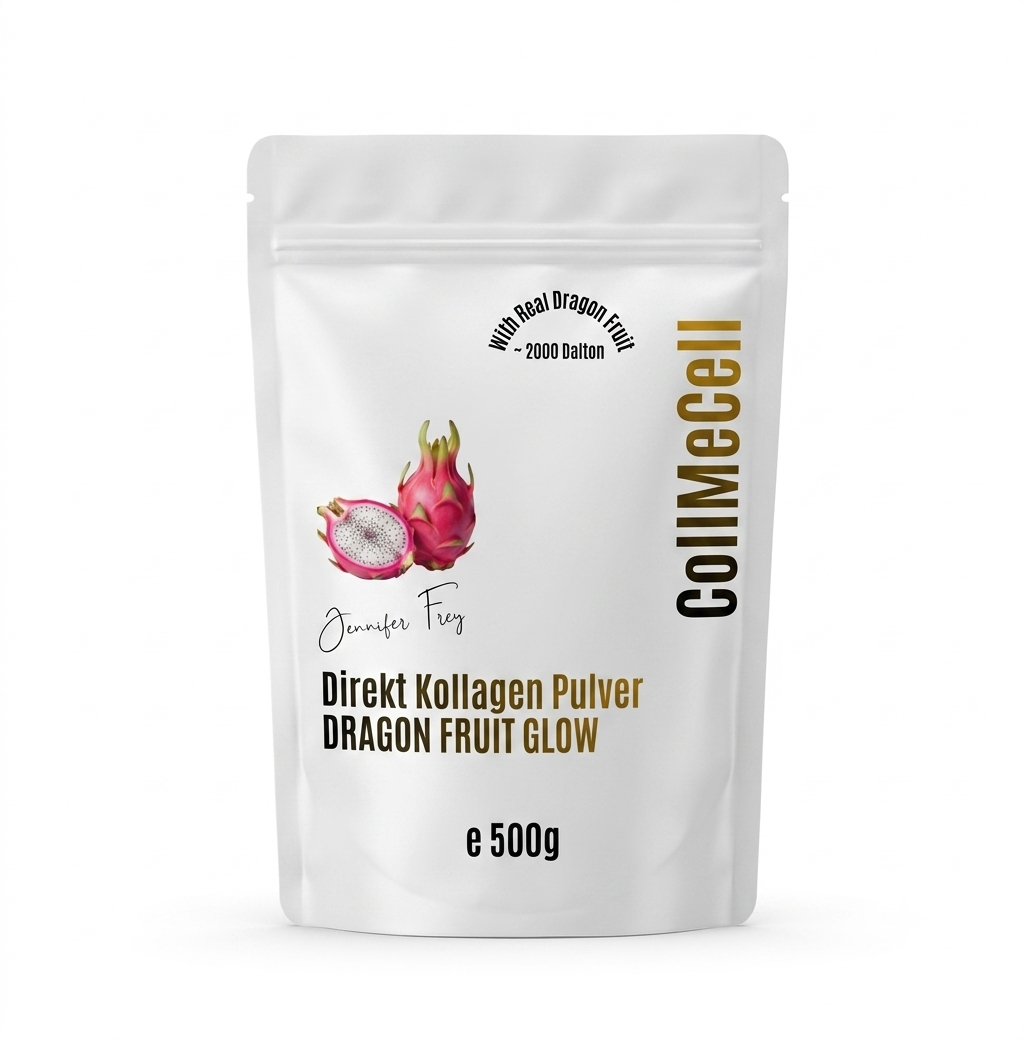 CollMeCell Kollagen-Hydrolysatpulver Drachenfrucht Smoothie