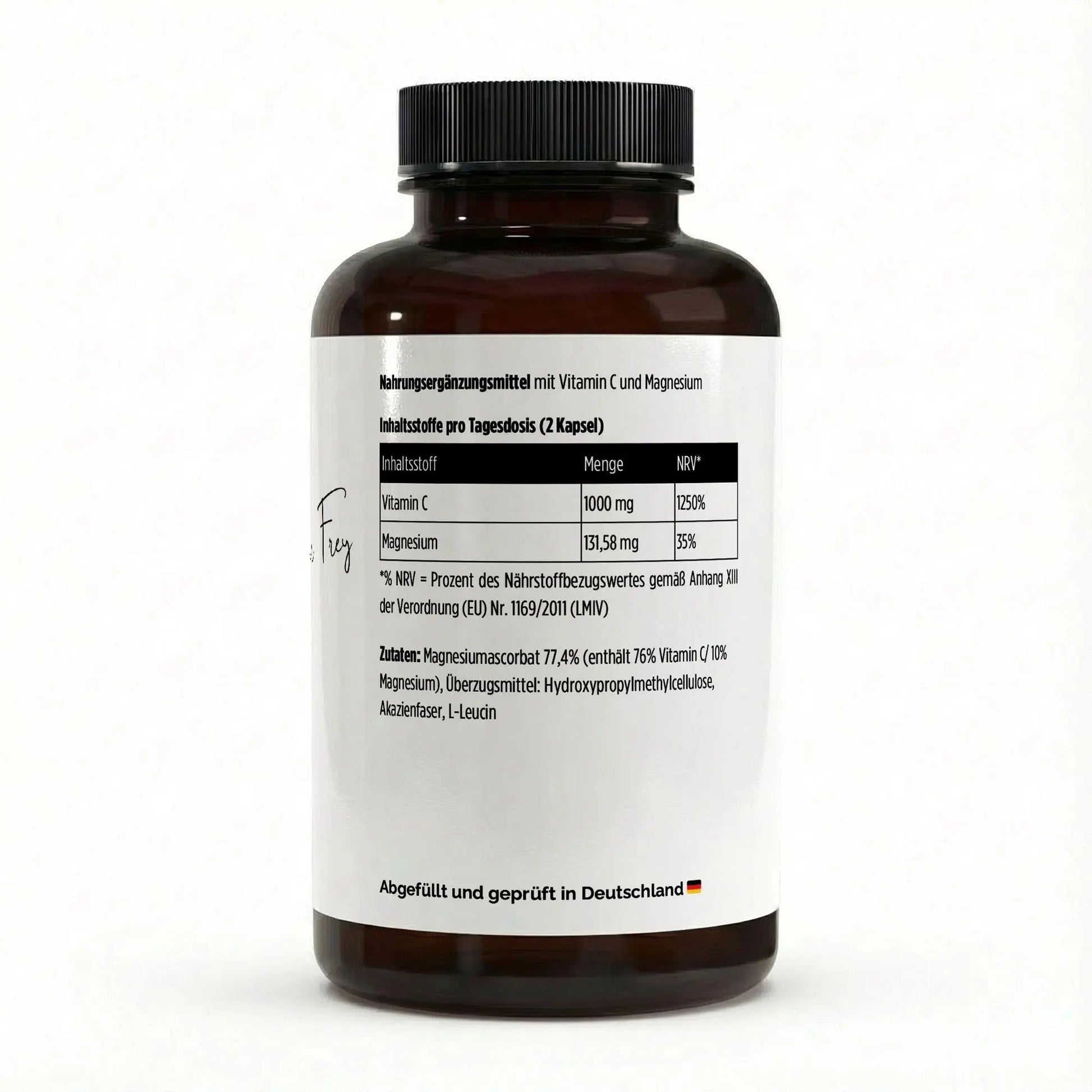 Vitamin C Magnesium 500mg Kapseln Energie Immunsystem täglich Gepuffertes 