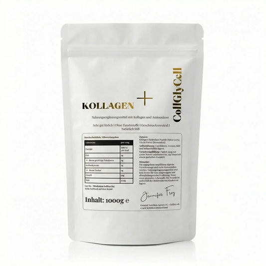 Kollagen + Glycin Pulver 1000g – Natürlich Süß Ohne Zucker | Jennifer Frey