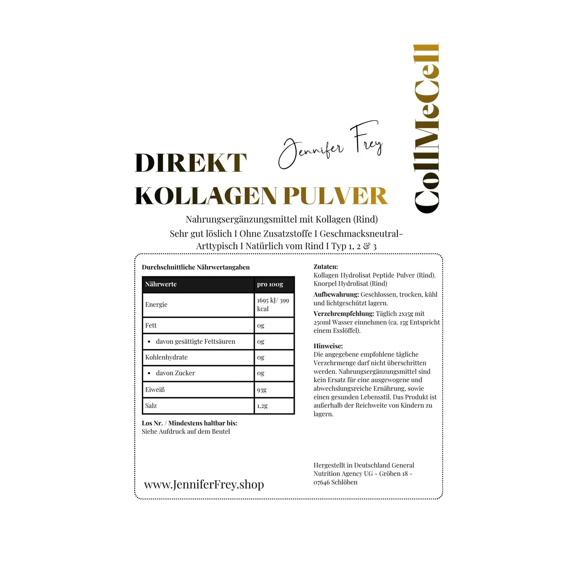 Direkt Kollagen Hydrolisat Peptide Pulver - Collagen PRE SALE 30 TAGE LIEFERZEIT