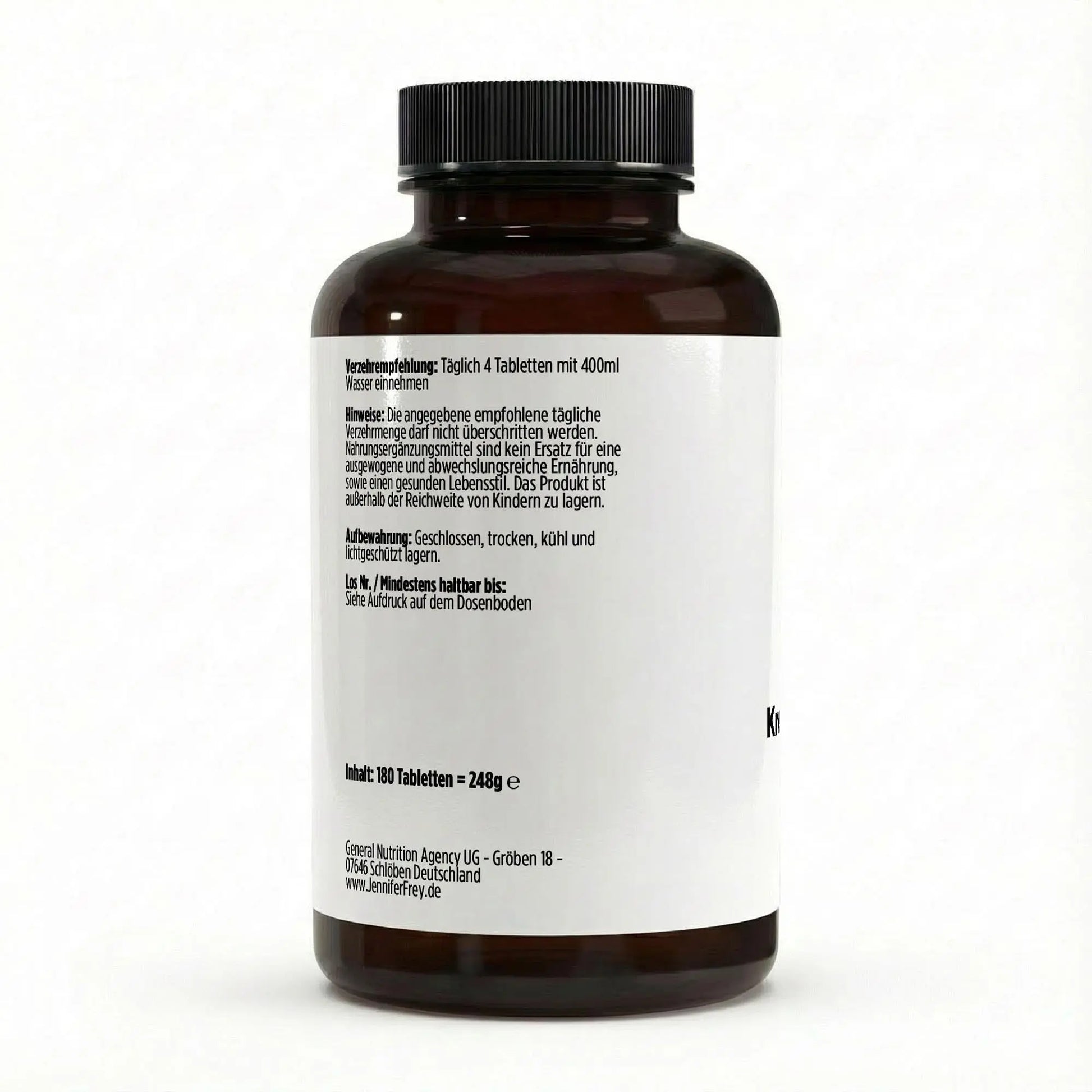 Kreatin vegane Tabletten 180 Stück für Kraft und Fitness