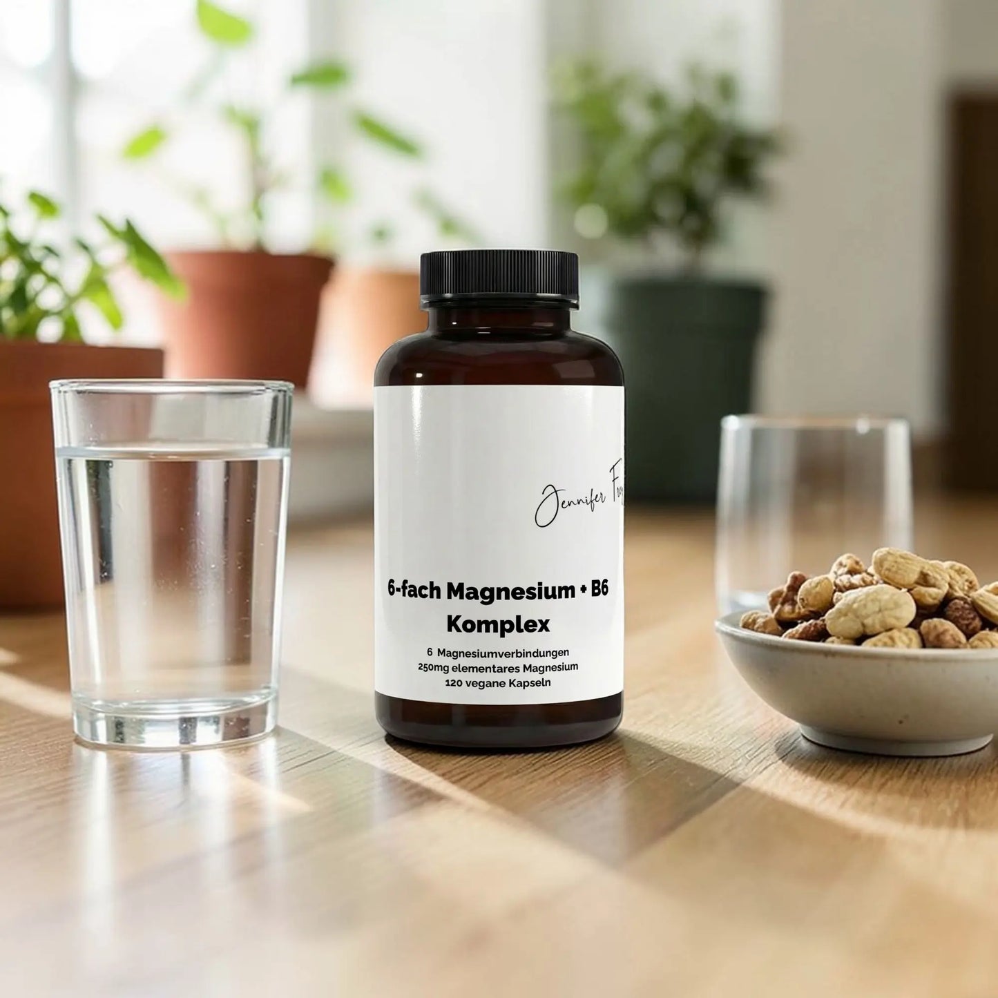 Magnesium 6fach Komplex + Vitamin B6 Kapseln Stress Muskel Support 