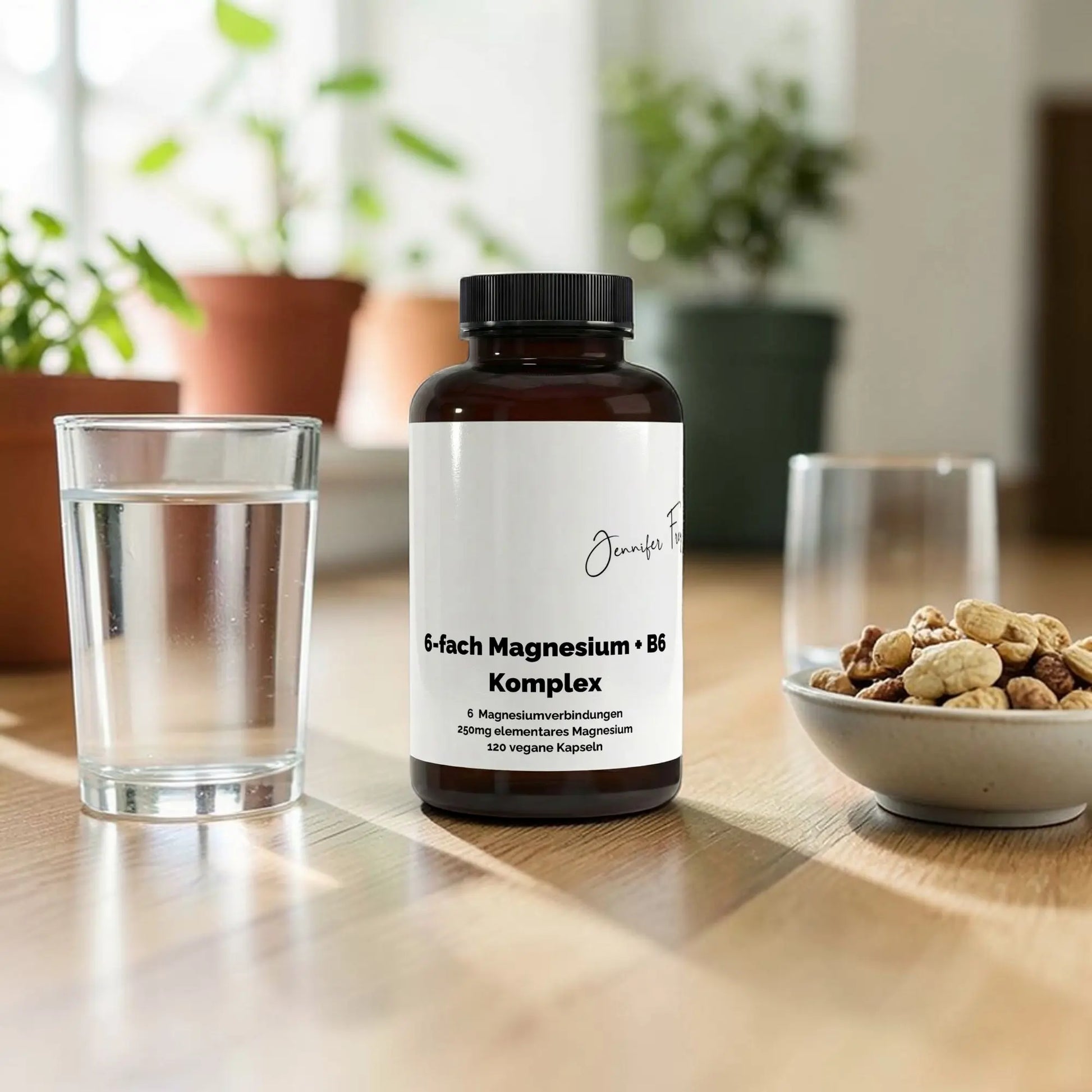 Magnesium 6fach Komplex + Vitamin B6 Kapseln Stress Muskel Support 