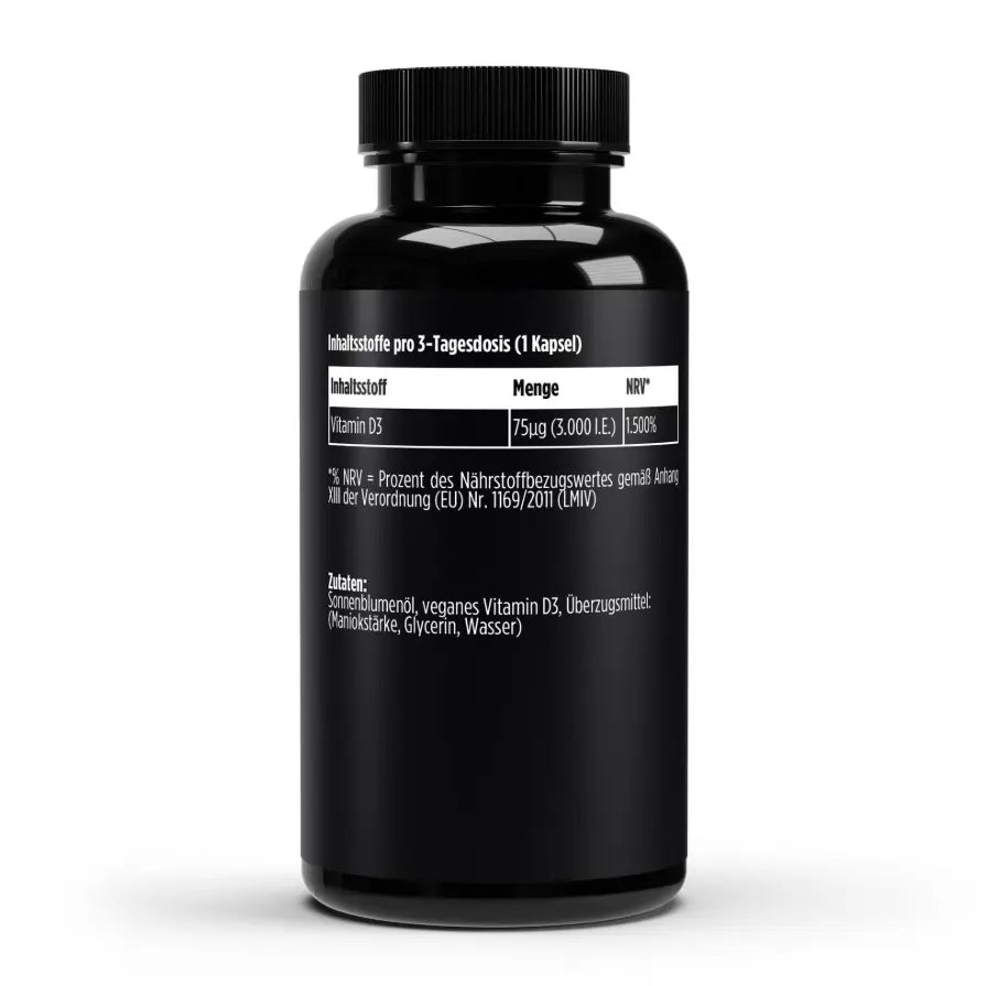 Vitamin D3 vegan 3000 IE Softgels Immunsystem Support 60 Kapseln